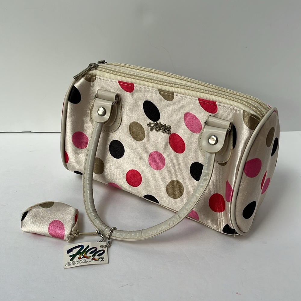 HOLLYWOOD COLOR COMPANY Polka Dot Duffle Handbag